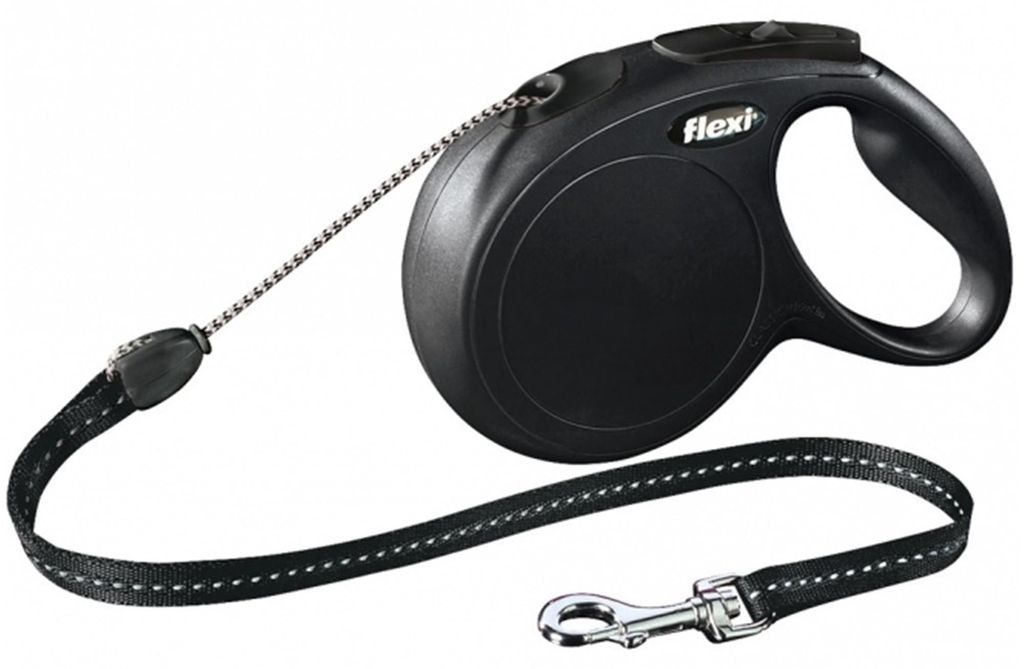 Flexi New CLASSIC 8 m Schwarz Hund Rückziehbare Leine Produktbild 