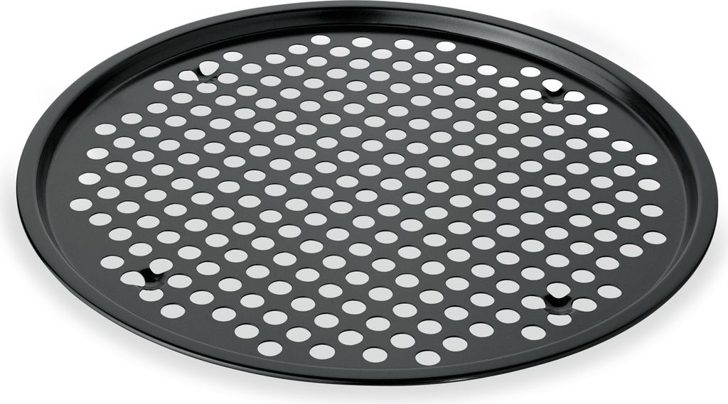 Plaque à pizza, perforée, acier avec revêtement PTFE, Image du produit 
