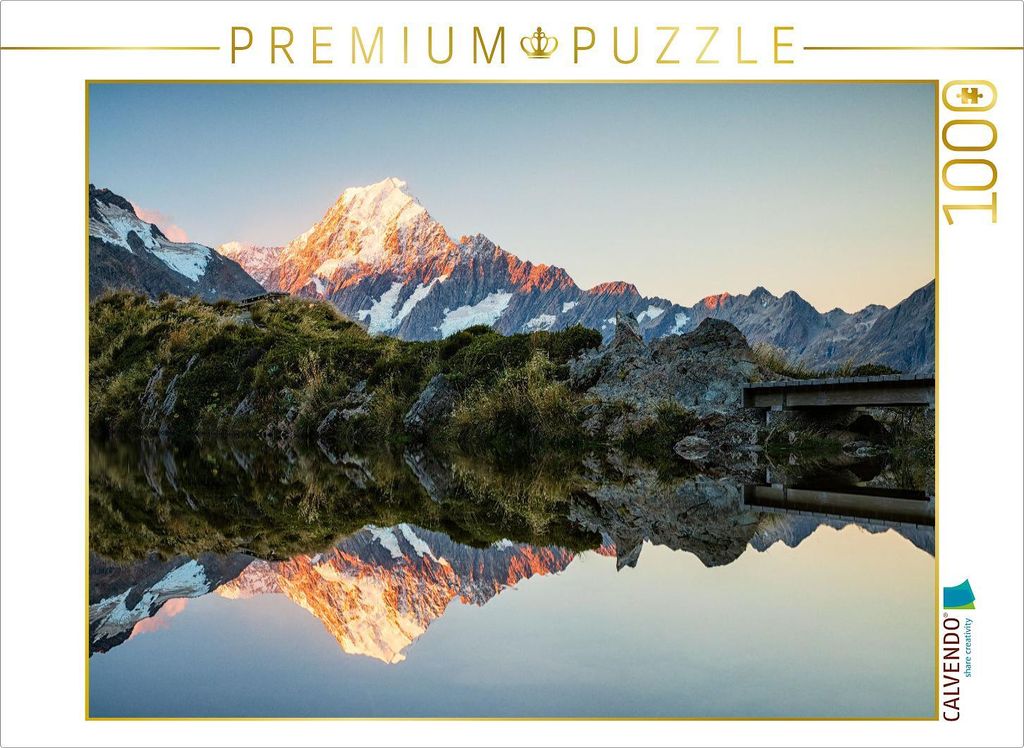 CALVENDO Puzzle Aoraki/Mount Cook 1000 Teile Puzzle quer | 1000 Teile Lege-Größe 64x48cm Foto-Puzzle für glückliche Stunden
