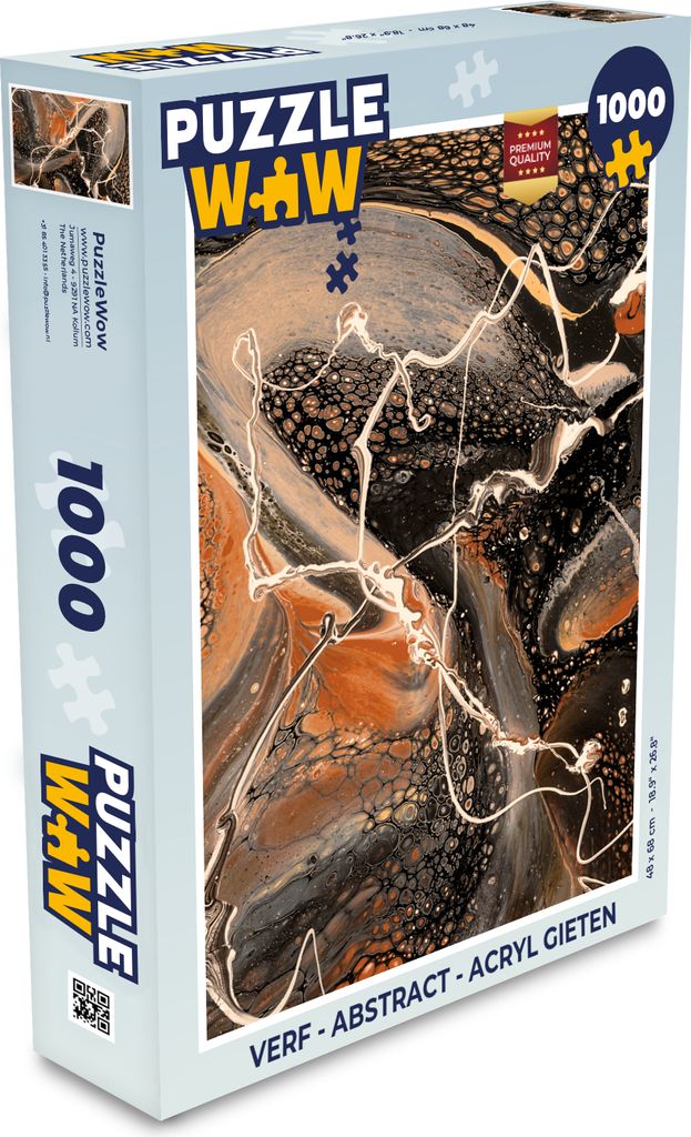 MuchoWow Puzzle 1000 Teile Malen - Abstrakt - Acrylguss - Spielzeug - Alt und Jung - Spiele - Puzzeln