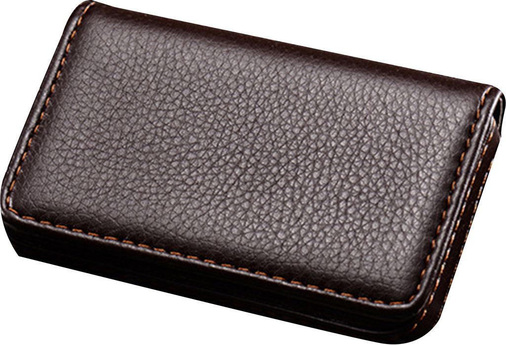 Visitenkartenhalter aus Kunstleder mit Magnetverschluss, schmal, kompakte Größe, tragbarer Visitenkartenträger, Namenskarten-Organizer