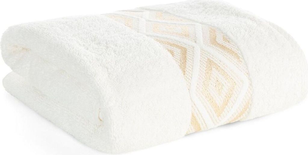 EUROFIRANY | Handtuch - Baumwollhandtuch - 70 x 140 cm - creme - mit glänzendem Faden - Badetuch