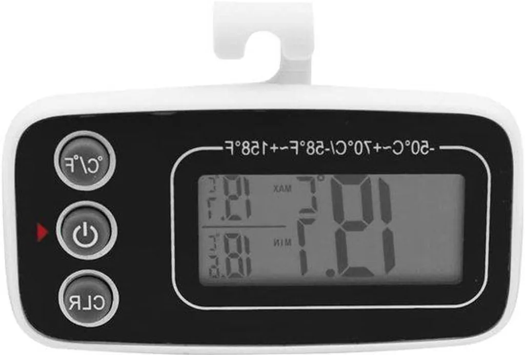 Thermomètre sonde cuisine avec aimant et grand écran LCD lisible noir