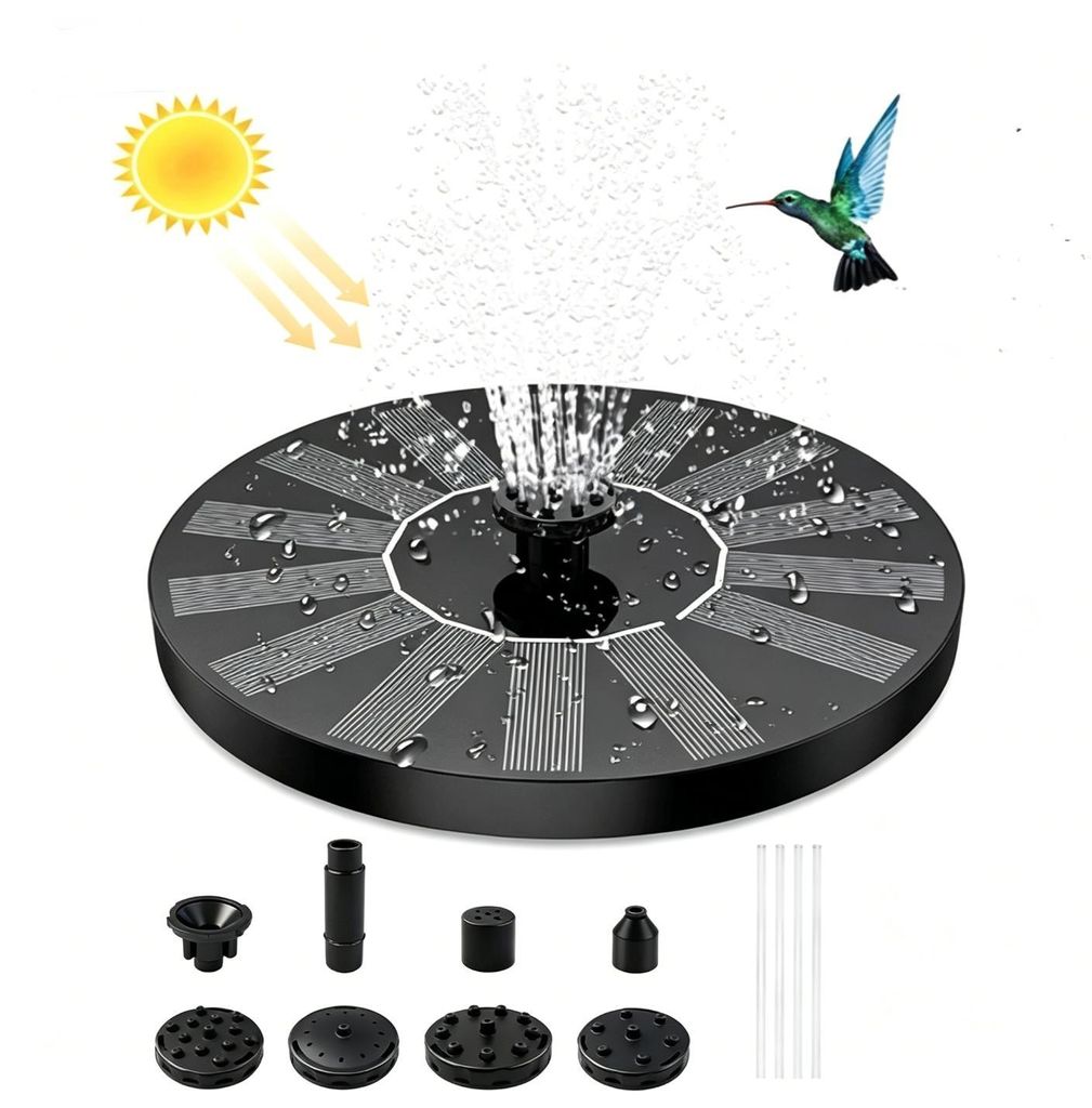 Solarbrunnen für Draussen, 160mm Solar Springbrunnen, Produktbild 