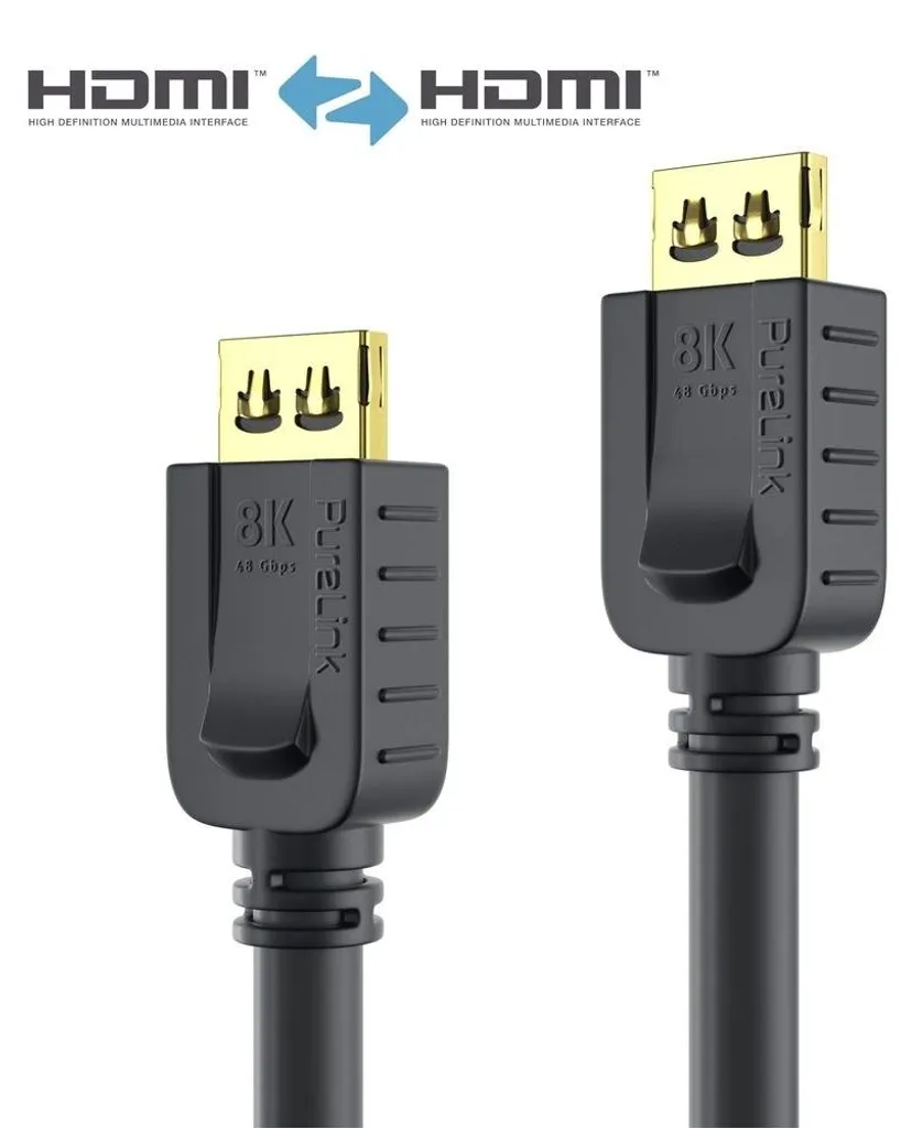 Câble HDMI 2.1 1m Purelink PI1010-010 pour Cinéma Maison et Vidéo 8K HDR