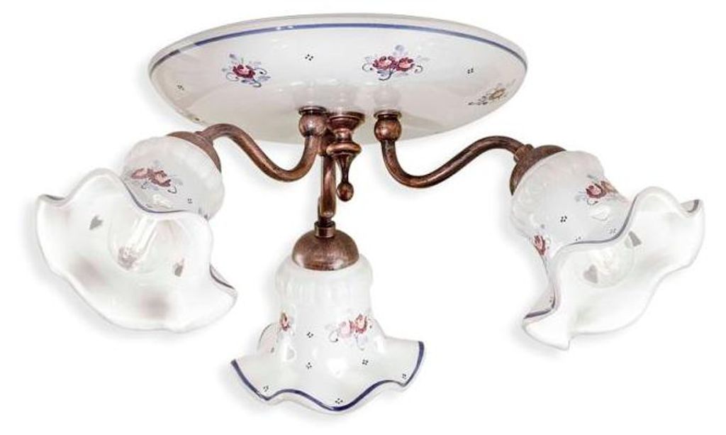 Chieti Klasyczna Lampa Sufitowa Metalowa I Ceramiczna Zdjęcie produktu 