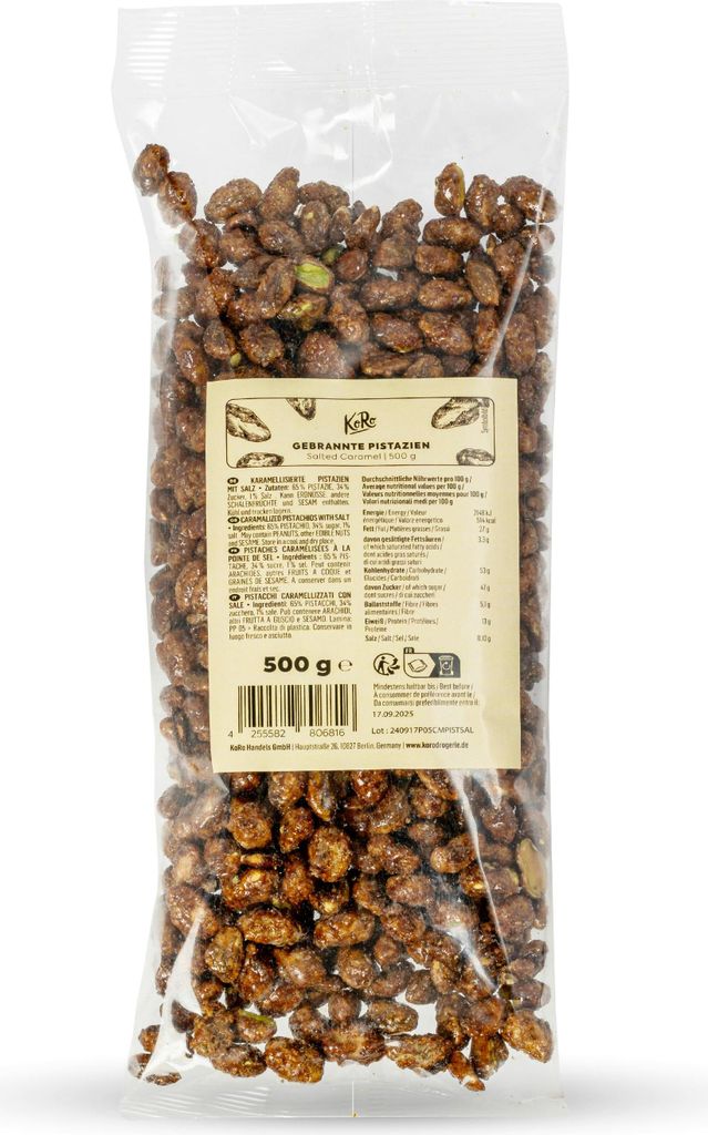 KoRo I Gebrannte Pistazien Salted Caramel 500 g Produktbild 