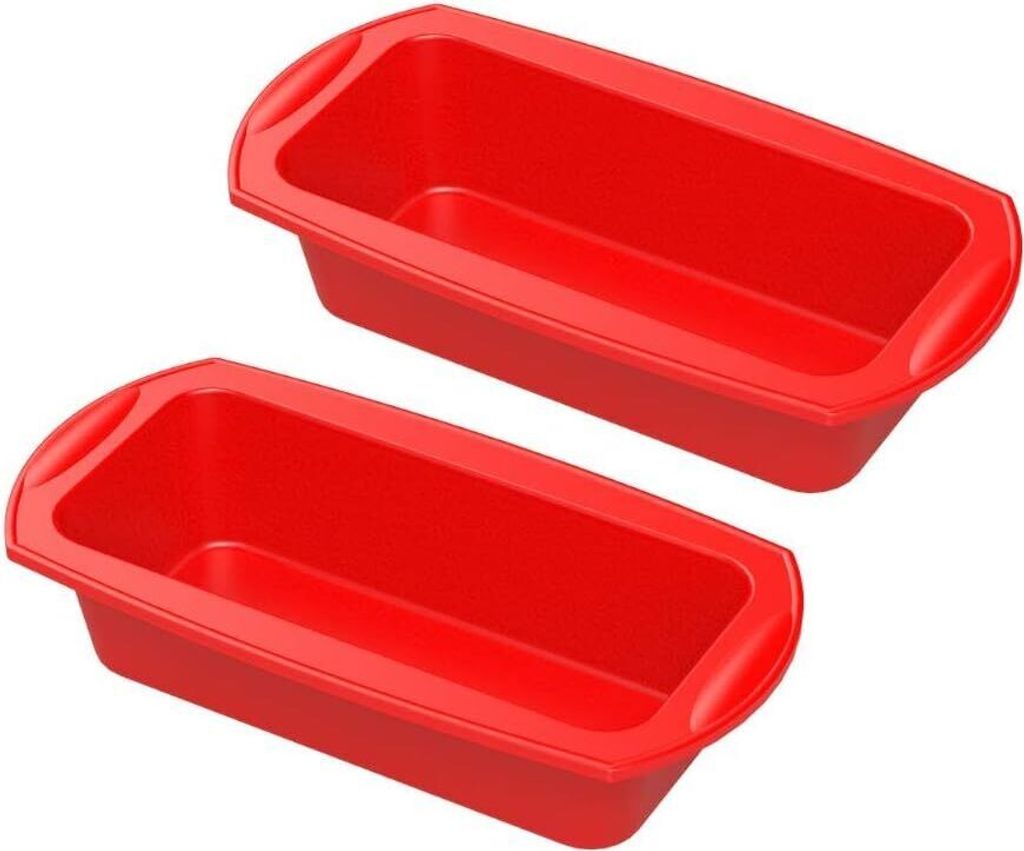 Siliz Silikonform Brotbackform, 2er Set silikon backform für Kuchen und Brote, Antihaftende kastenform kuchen