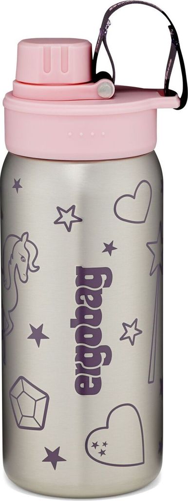 ergobag Edelstahl Trinkflasche Rosa Produktbild 