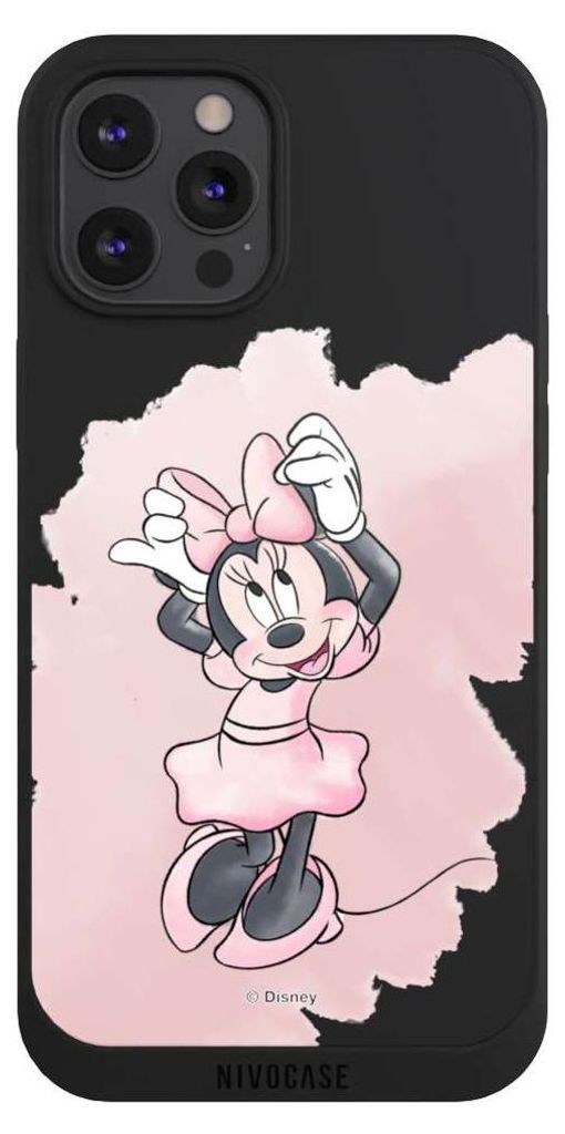 NIVOCASE Handyhülle für Apple iPhone 12 Pro Max Hülle NIVOpure Case Schwarz Disney Motiv ohne Hintergrund