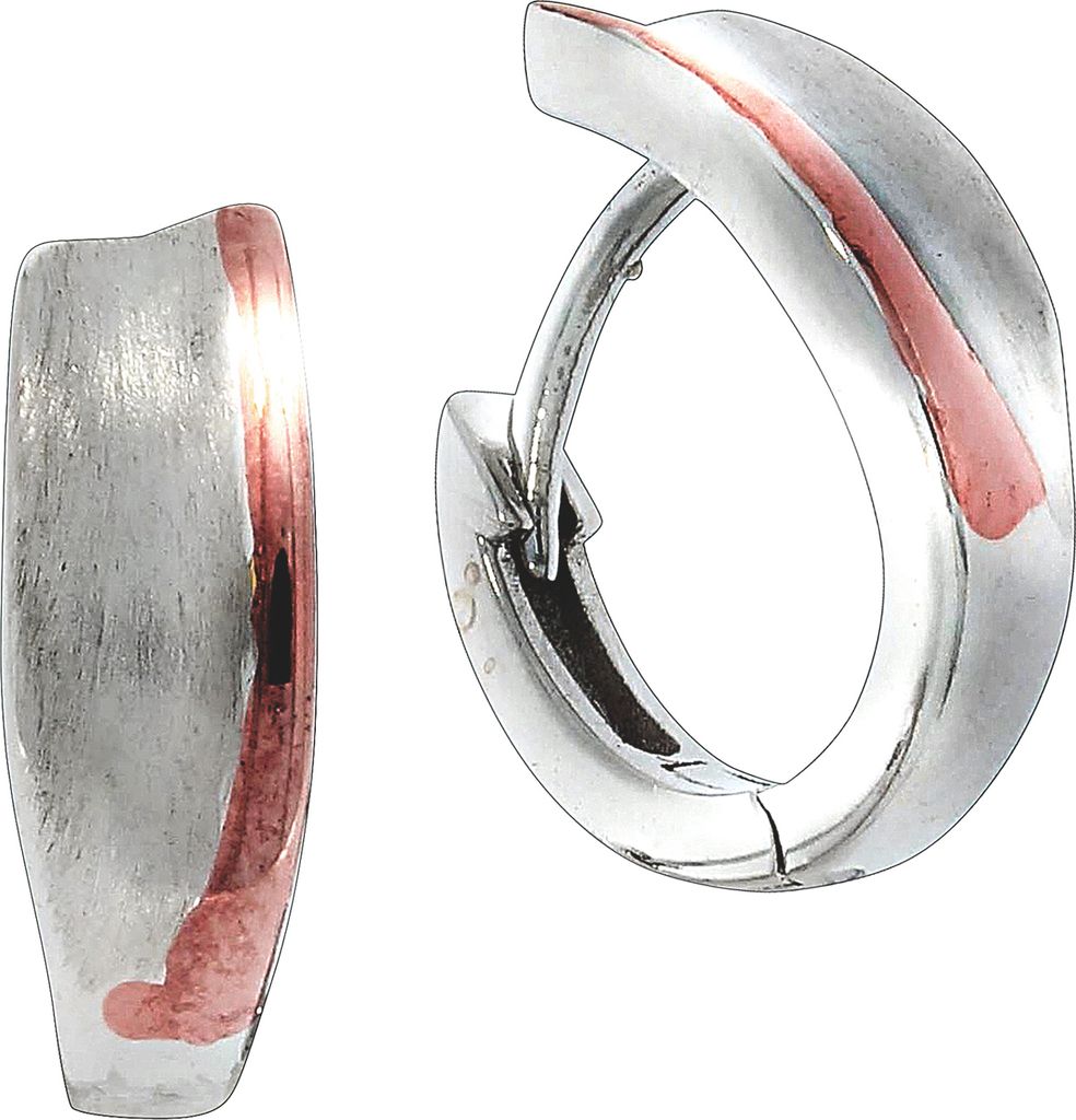 F Klappcreolen 925/- Sterling Silber 1,5cm mehrfarbig 025210019