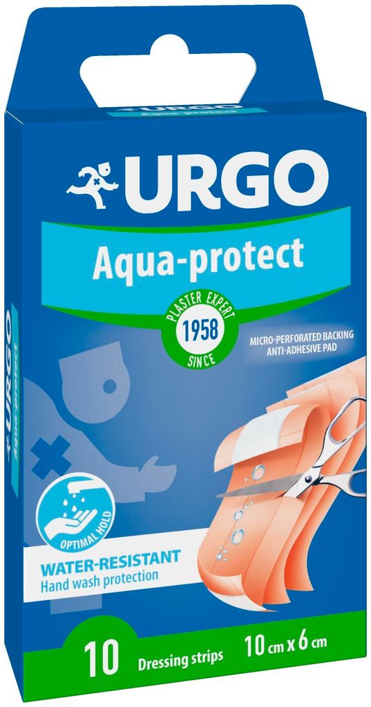 Urgo Aqua Protect – abwaschbares und wasserfestes Pflaster, 10 Stück, 10 cm x 6 cm