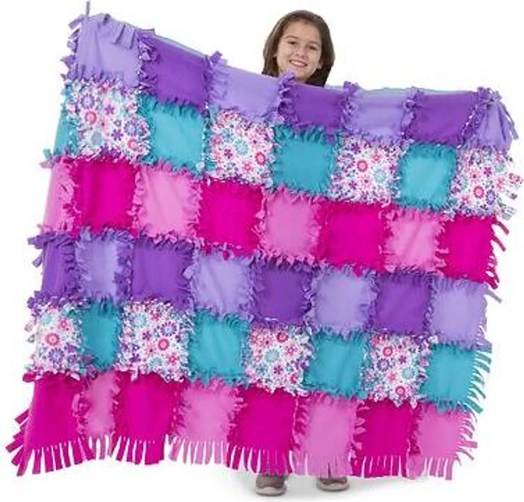 Loisir Créatif Enfant : Set de Fabrication Plaid en Polaire sans Couture