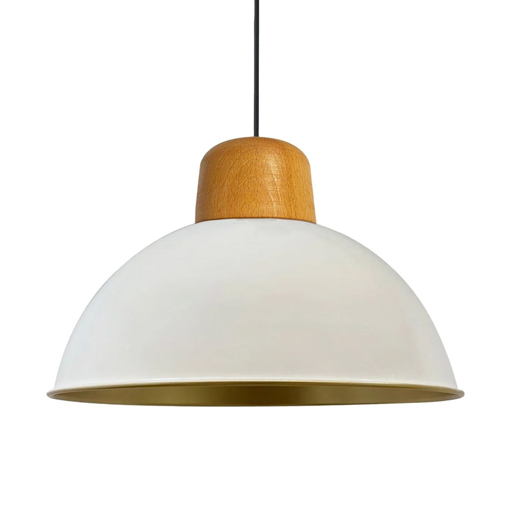 Pendelleuchte Hängelampe I Lipeo I Ø40 cm E27 Metall Deko Weiß Modern Lampe