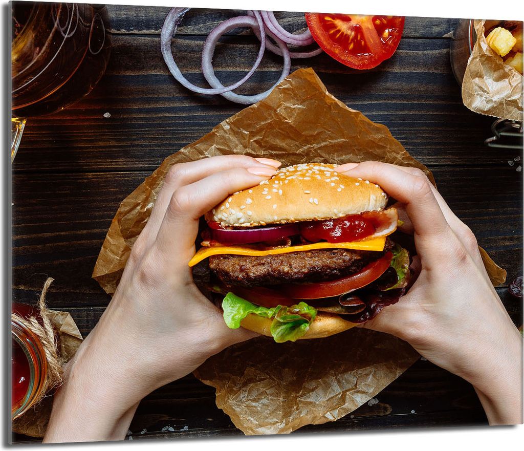 Glasschutzplatte für den Herd 60x52 Hamburger