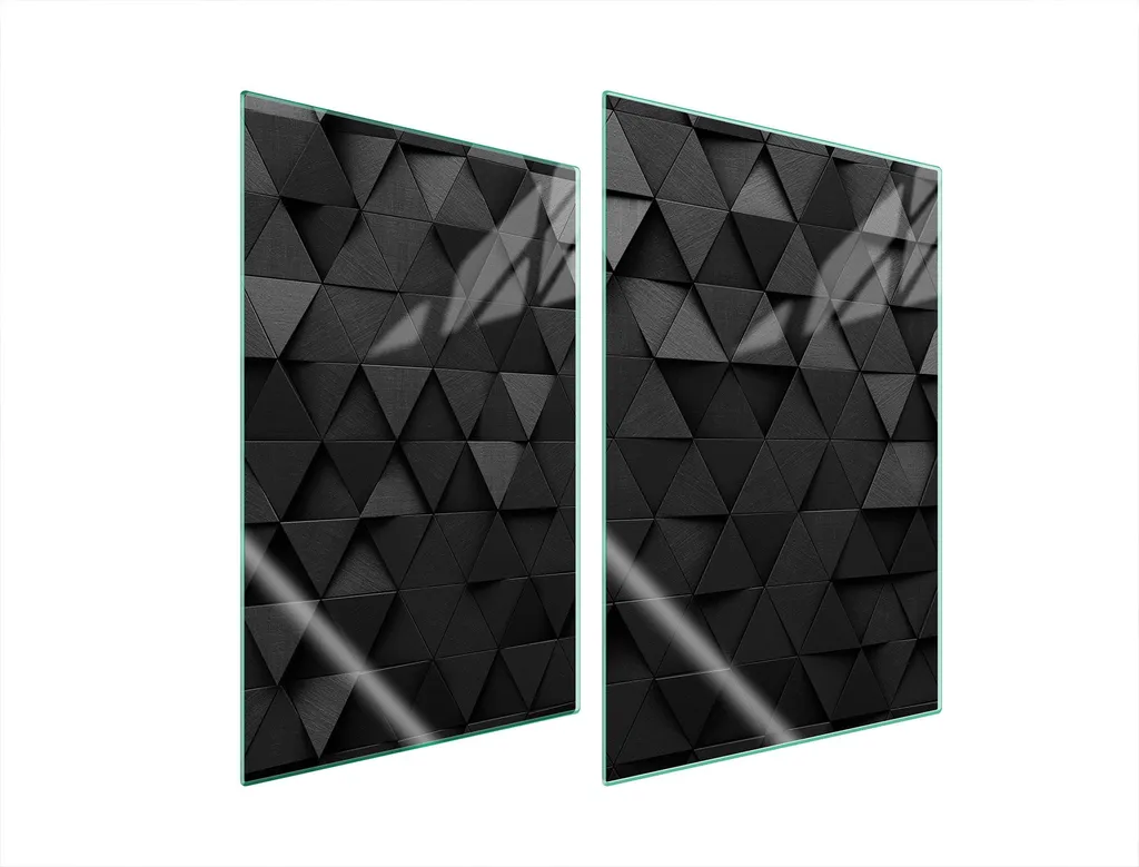 Copri Piano Cottura Ceramica 35x52 Set 2pz - Protezione Vetro Nero