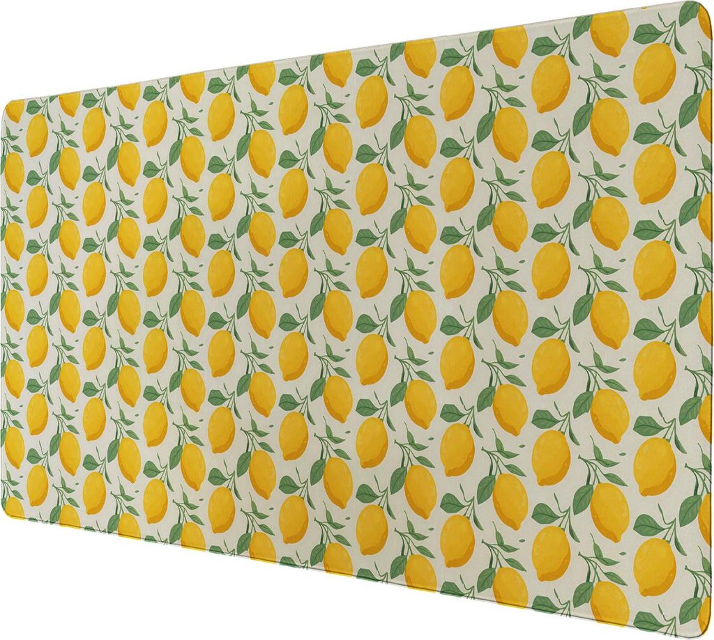 Zitronen Schreibtischunterlage 89x40cm XXL Mauspad