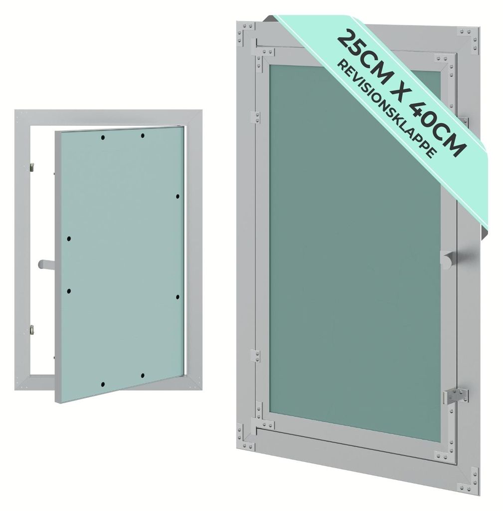 Revisionsklappe 25 x 40 cm Revisionsöffnung Revision Öffnung Gipskarton Wartung Hohlraum Klappe Aluminium GK