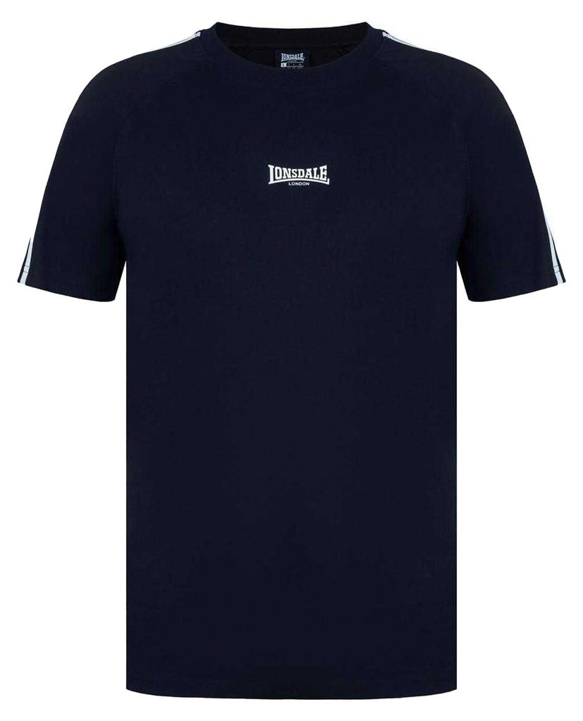 Lonsdale - T-Shirt für Herren, Logo, Regulär, Raglanärmel GT17936 (XL) (Schwarz)