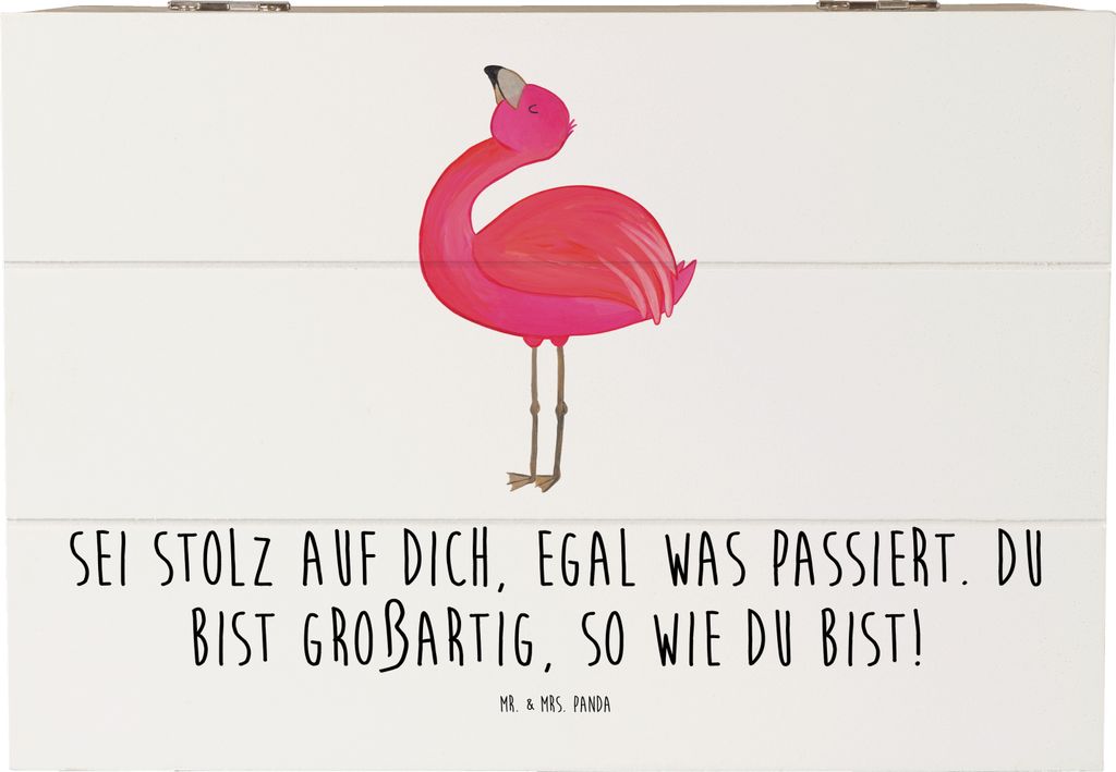 Mr. & Mrs. Panda Box Mit Enttäuschungen umgehen Stolz 22 x 15 cm - Weiß - Geschenk, geschenkkiste, Lebensfreude, fotobox, Zuversicht, Holzkiste, ...