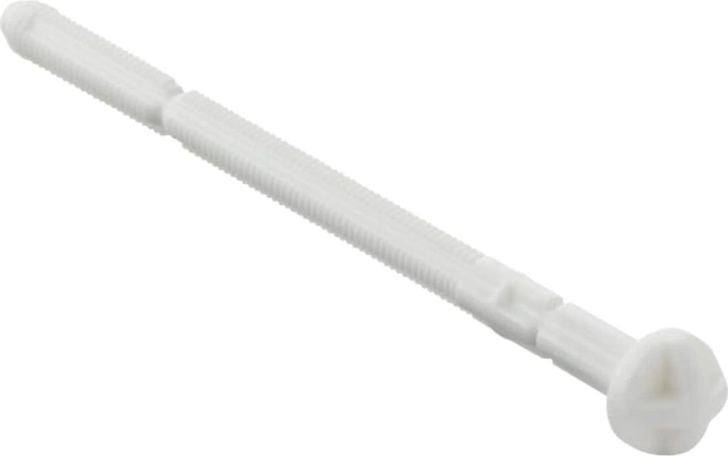 A white plastic plumbing part on a white background.
