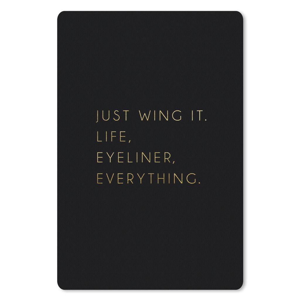 MuchoWow Mauspad Mousepad Zitate - Motivation - Gold - Schwarz 40x60 cm - Mousepads - Maus Mat - Pad - Mausunterlage - Schreibtisch Accesoire