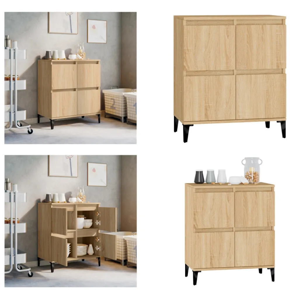 Mobiletto Basso Rovere Sonoma vidaXL 60x70 cm | Design Contemporaneo