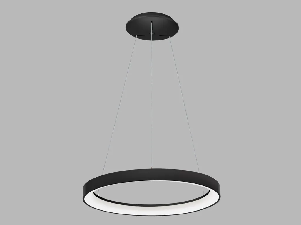 Suspension LED Circulaire Noir DALI BELLA SLIM 48W pour Salon