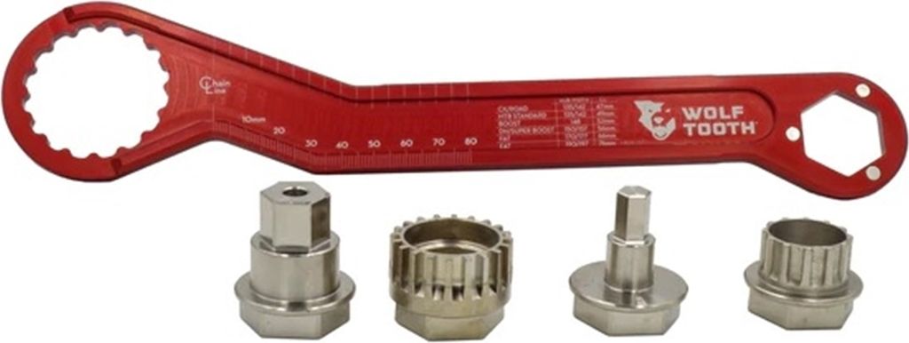 Wolf Tooth Pack Wrench, leichter Innenlagerschlüssel, inkl. 4 Inserts