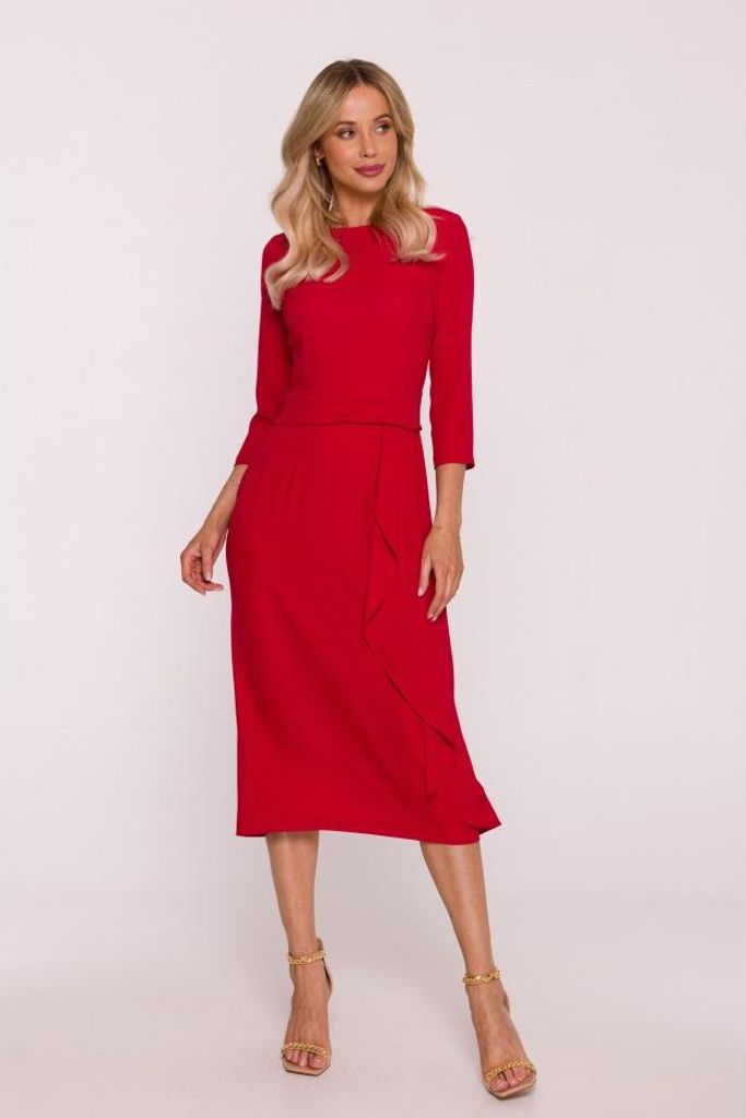 BeWear Midikleid für Frauen Quf S425 rot L