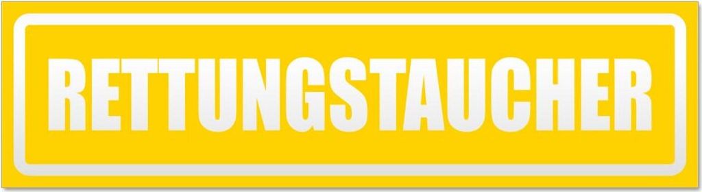 Rettungstaucher invertiert Magnetschild Schild magnetisch