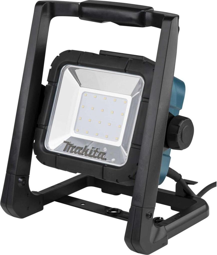 A studio shot of a Makita LED work light on a white background.