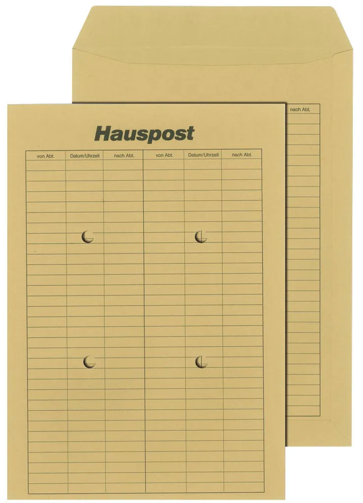Pochette courrier interne MAILmedia 38104/7 brune format C4 non gommée