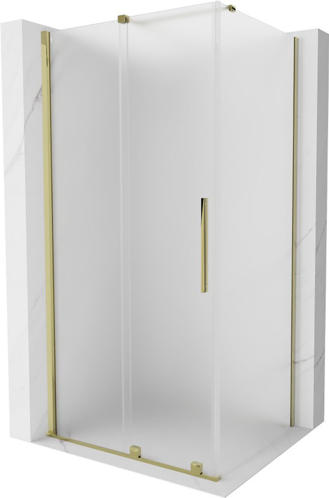 Mexen Velar Duschkabine verschiebbar 90 x 80 cm, Frost, Gold - 871-090-080-31-50