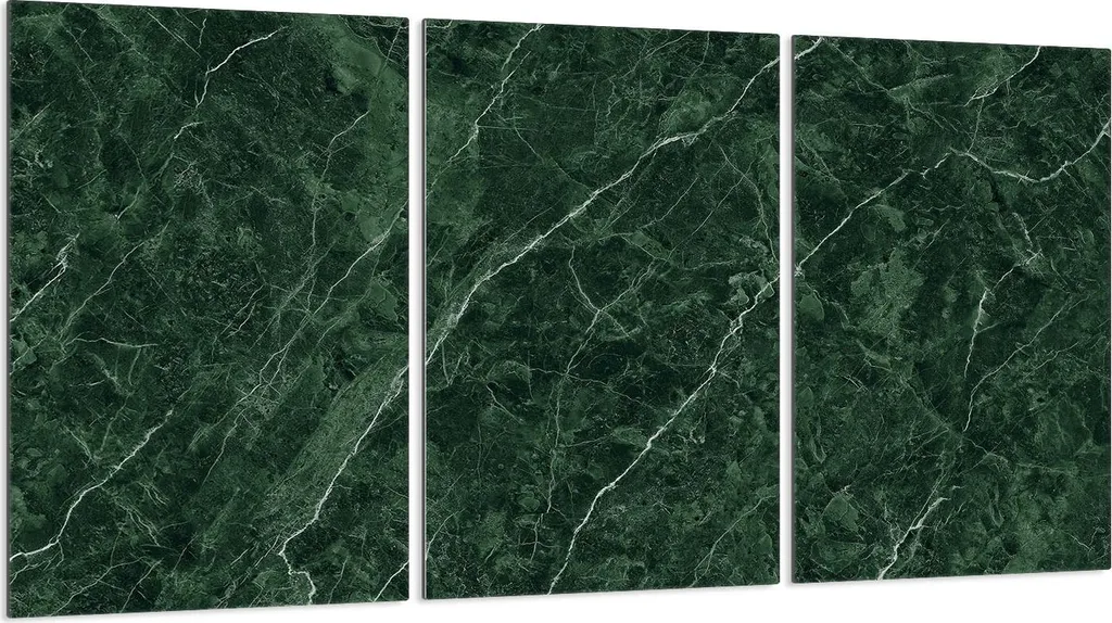 Offerta Set 3 Coprifornelli 30x52 Vetro Temperato Verde Marmo - Prezzo Top