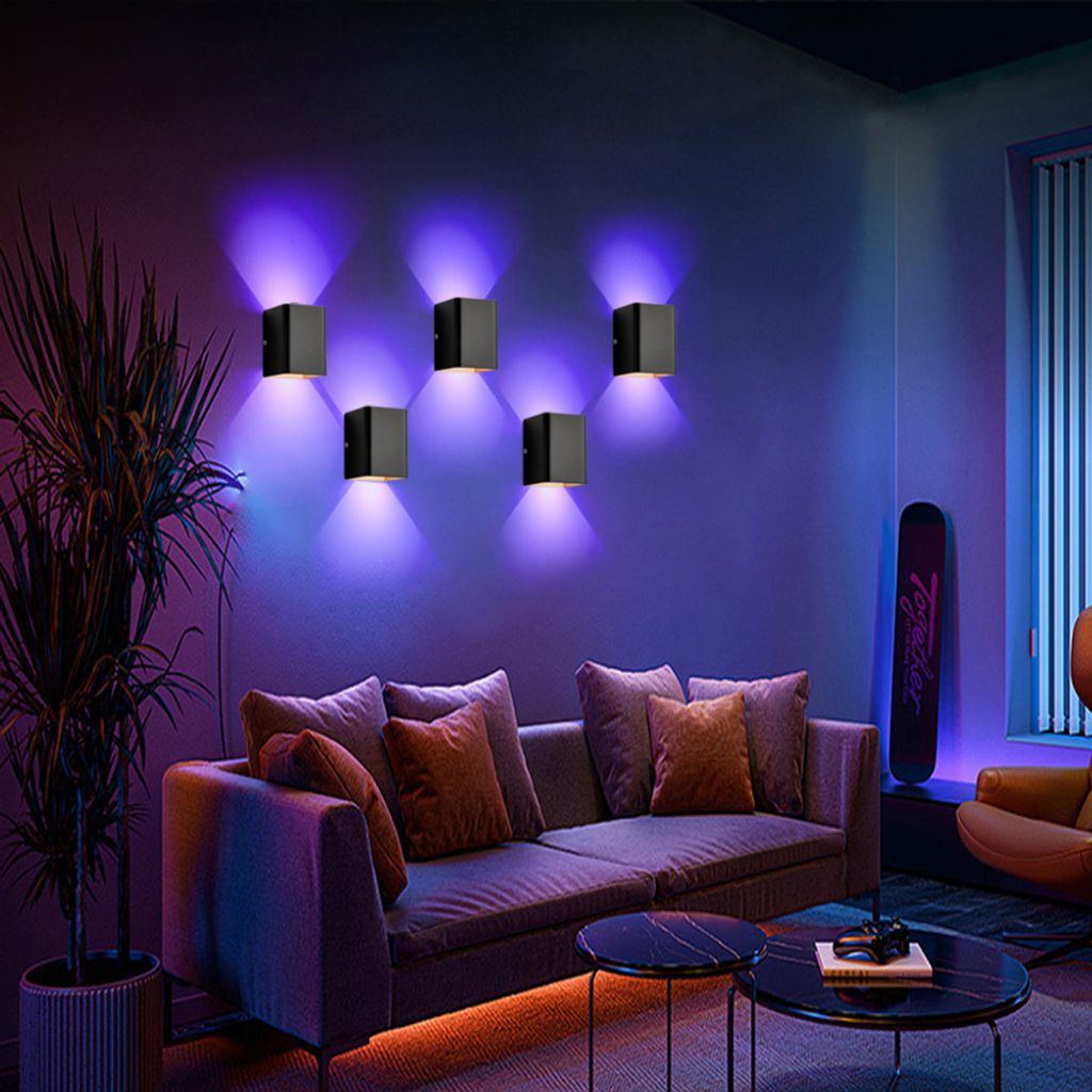 2x Moderne Led Wandleuchte Schwarz Innenwandleuchten Mit Produktbild 4