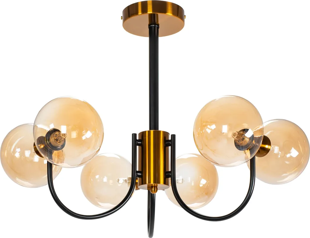 Lustre Noir 6 Lampes : Solution Idéale pour Éclairer les Grandes Pièces