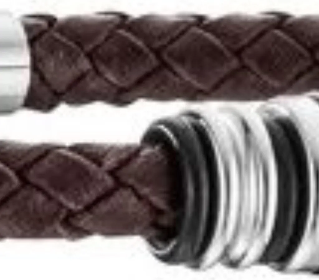 Bijou Homme : Bracelet en cuir véritable Police PJ25488BLC02A robuste