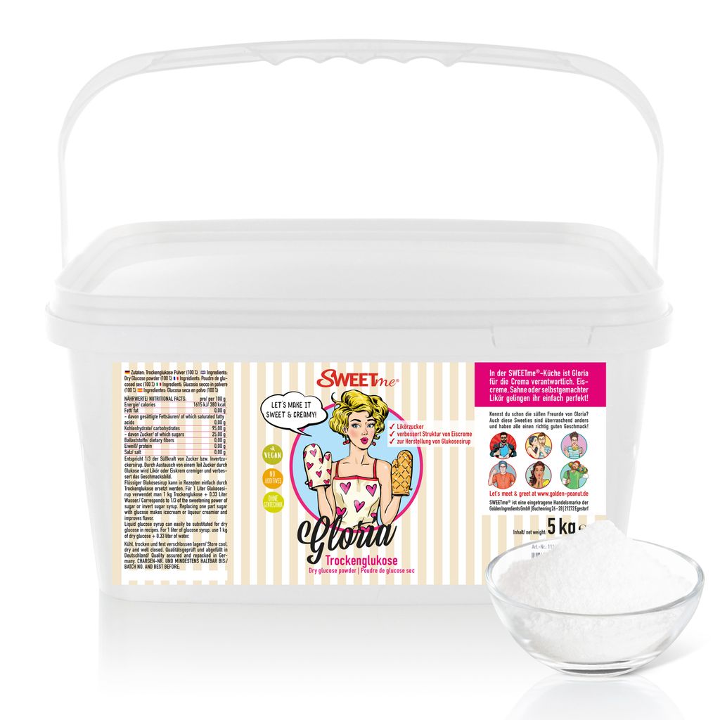 SWEETme® Glukose Pulver 5 kg - Gloria Trockenglukose, Produktbild 