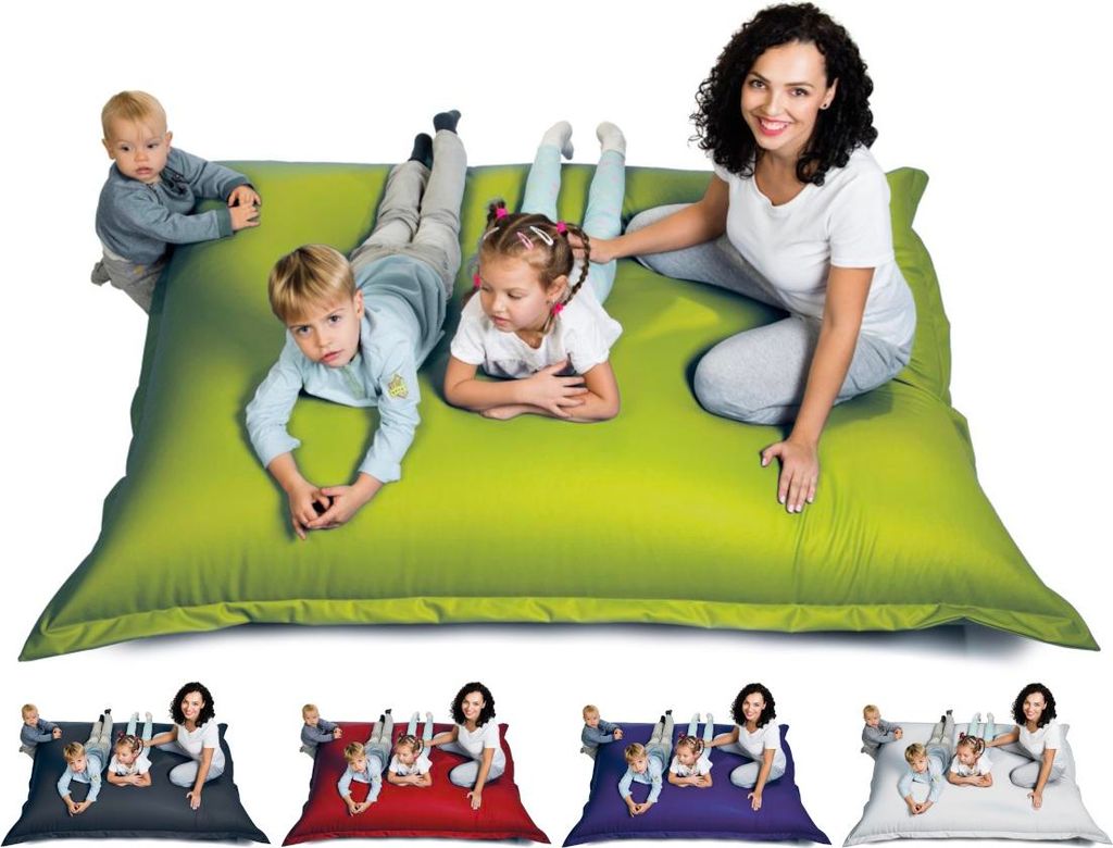 sunnypillow XXL Sitzsack Sitzkissen aus Kunstleder Outdoor & Indoor 180 x 145 cm mit 380L Styropor Füllung Sessel für Kinder & Erwachsene Sofa Be...