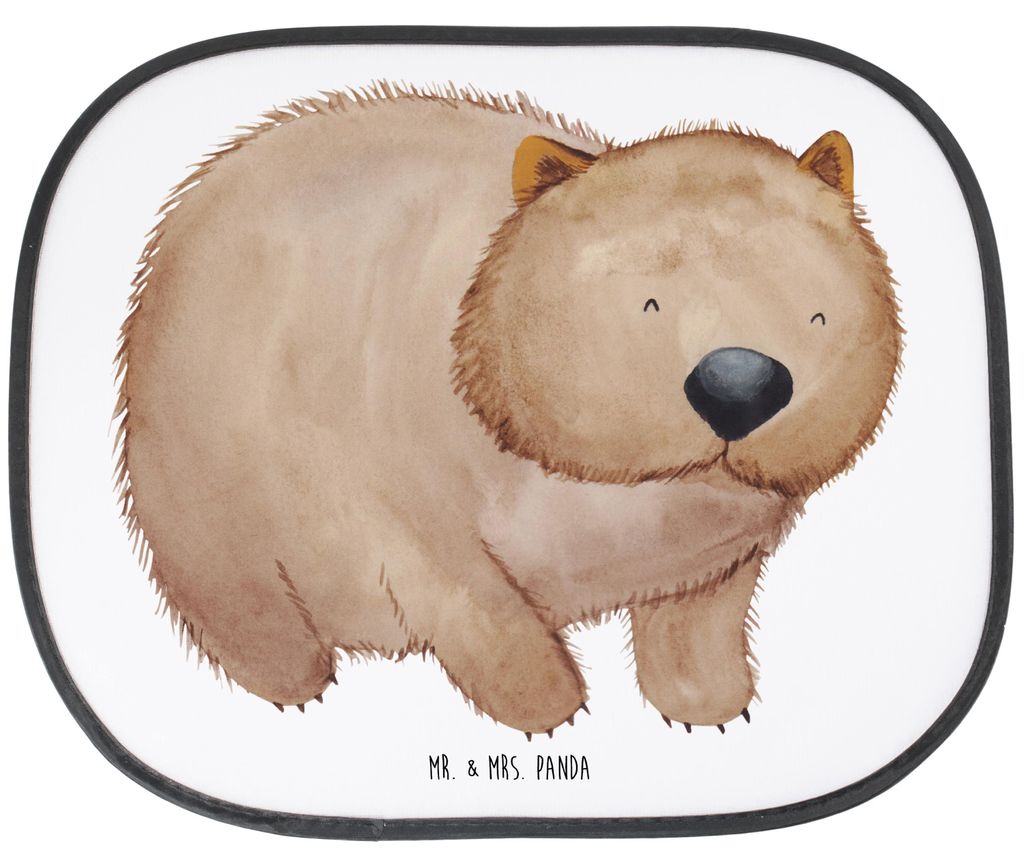 Mr. & Mrs. Panda Sonnenschutz Auto Wombat - Weiß - Geschenk, Spruch, Das Leben Ist schön, Fürs, autofenster, Motivation, Seitenscheibe, Lustige ...