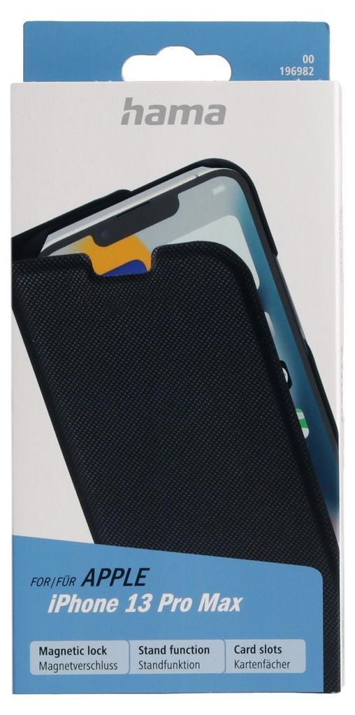 Hama 00196982, Folio, Apple, iPhone 13 Pro Max, Schwarz Produktbild 