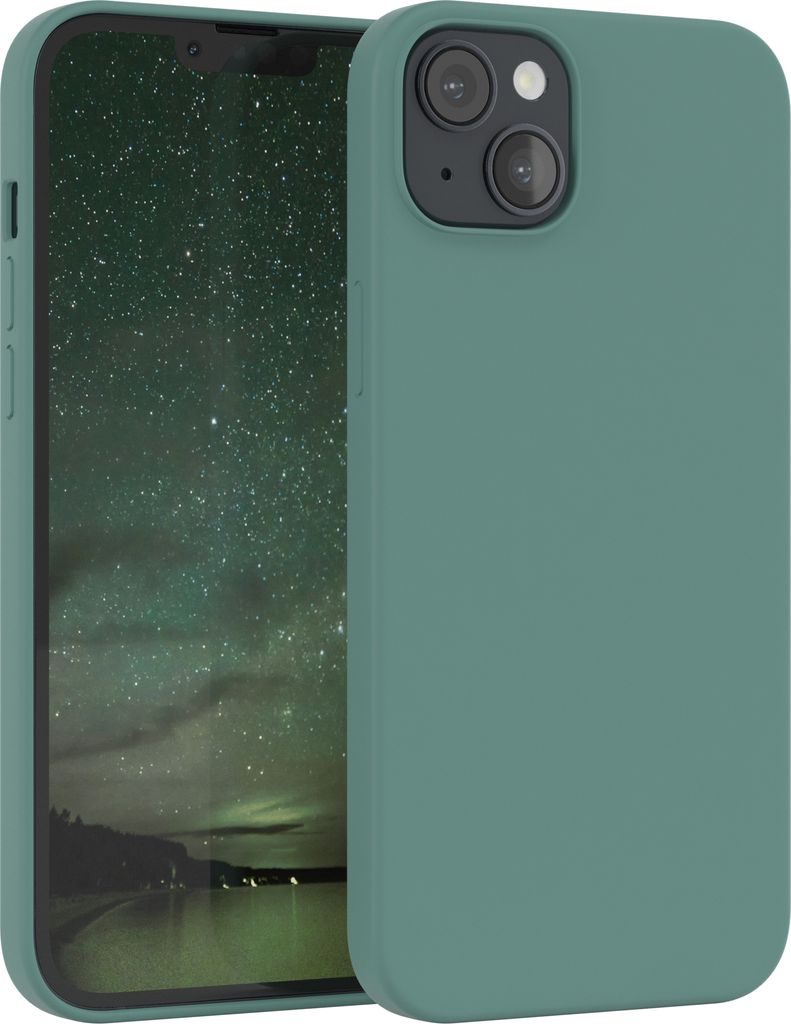 EAZY CASE Silikonhülle für Apple iPhone 14 Plus Silikon Backcover Schutz in Grün