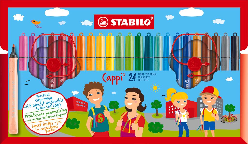 STABILO Filzstift mit Kappenring -  Cappi - 24er Pack - 24 Produktbild 