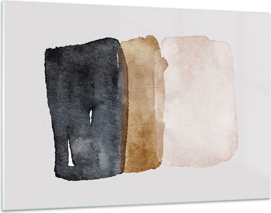 Bilder auf glas - Einteilig - Abstraktion die Farben Aquarell - 120x80cm - Glasbilder - Wandbilder - Bilder - Wanddekoration aus Glas - Glas Bilder...