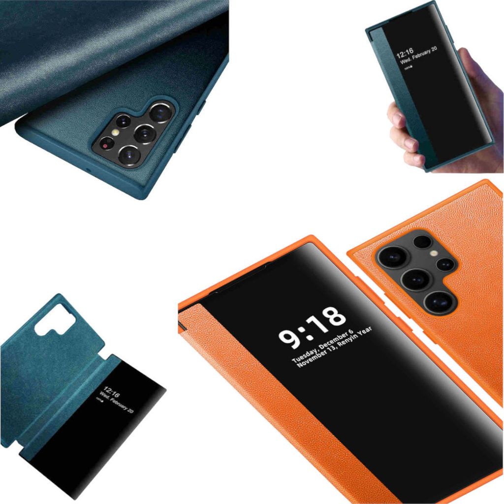 Für Samsung Galaxy S24 Ultra View Spiegel Handy Smart Cover Produktbild 
