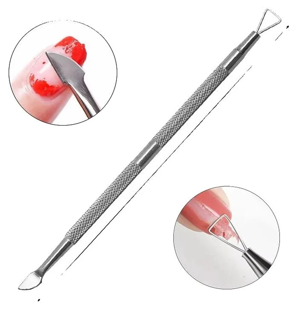 Pousse-cuticules professionnel pour manucure nette, lot 10 pièces inox
