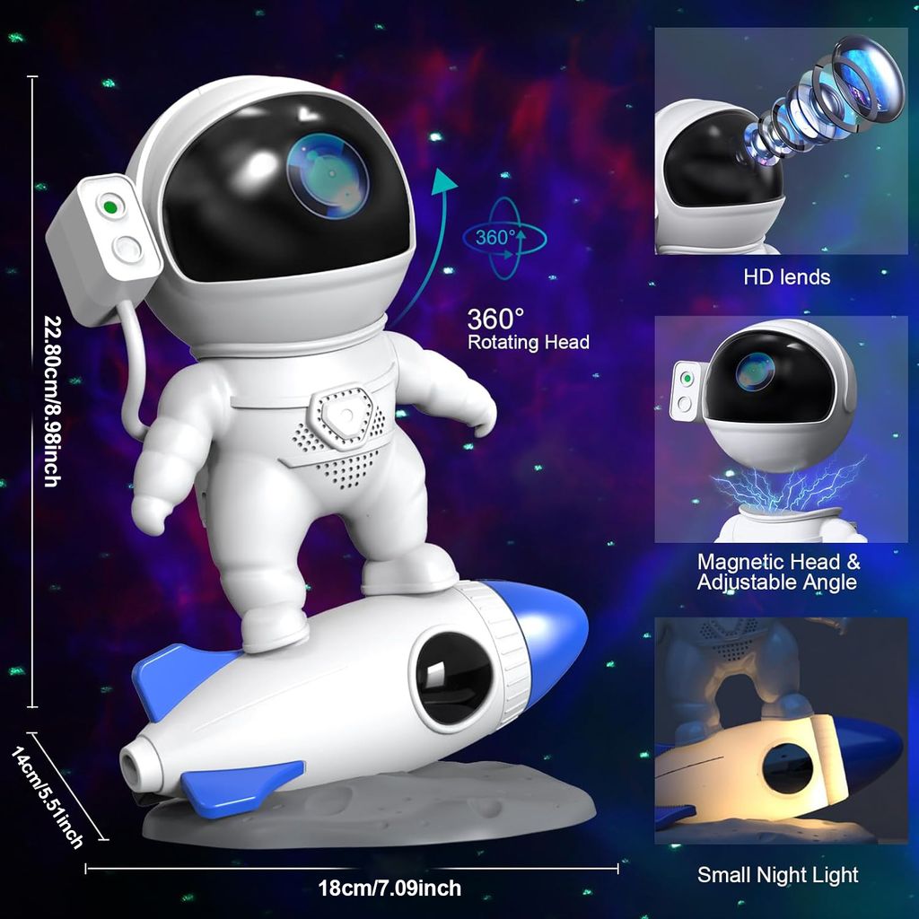 Sternenhimmel Projektor Astronaut, Nachtlicht Mit Bluetooth Produktbild 10