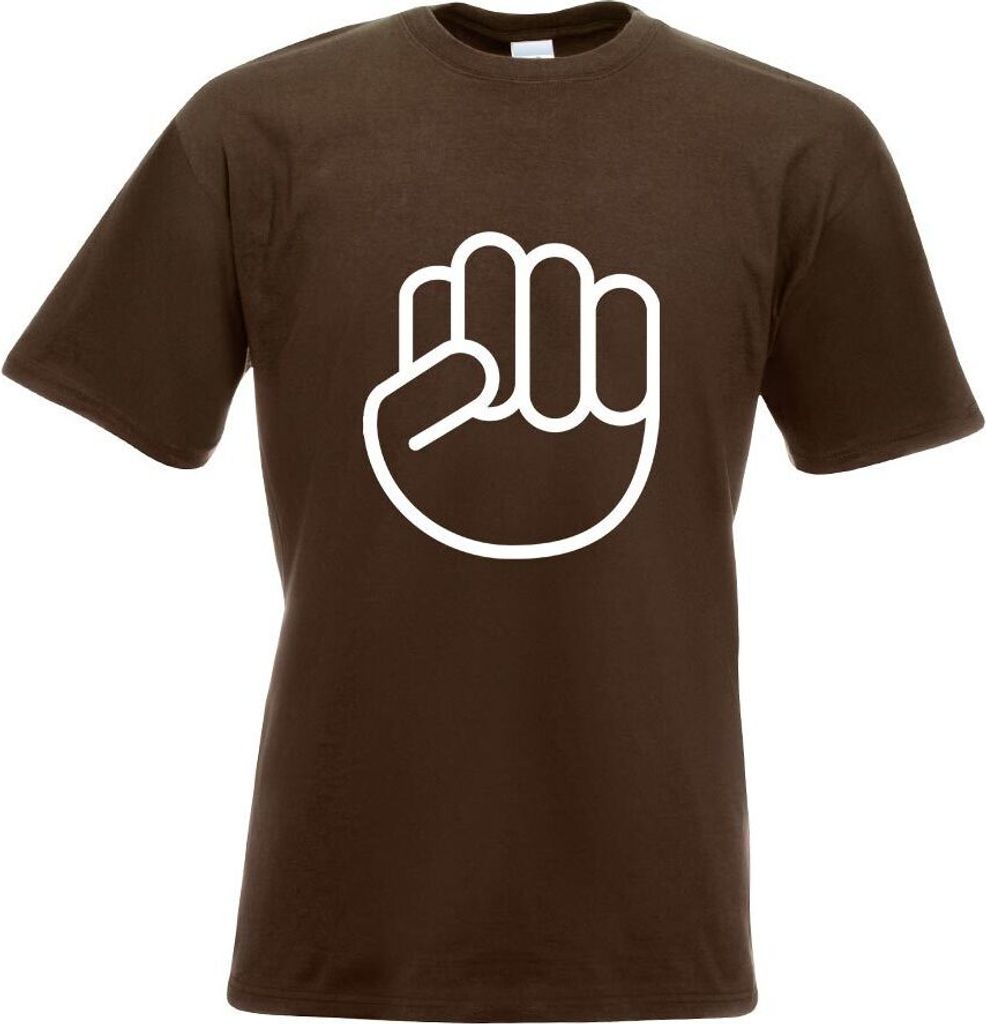 Kiwistar - T-Shirt - Chocolate - The Shocker Fist Motiv Bedruckt Funshirt Design Print - mit Motiv Bedruckt - Funshirt Design - Sport - Freizeit - ...