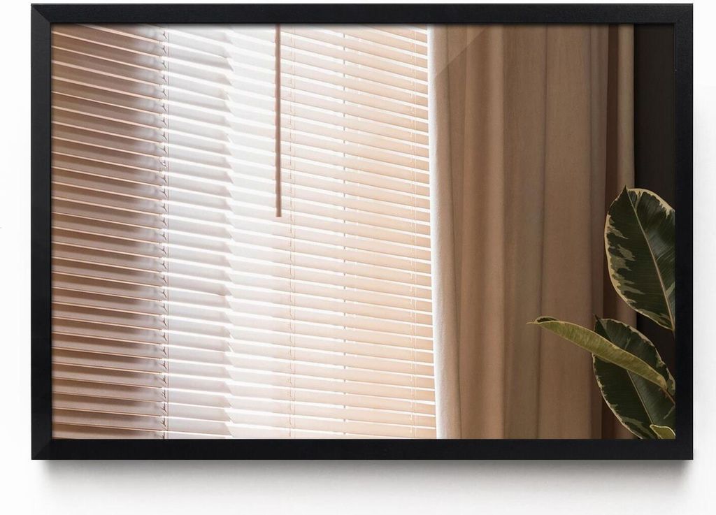 Decormat Wandspiegel – Quadratisch Glas Spiegel Garderobenspiegel Badspiegel - Schwarz Rahmen MDF - 80 cm x 60 cm